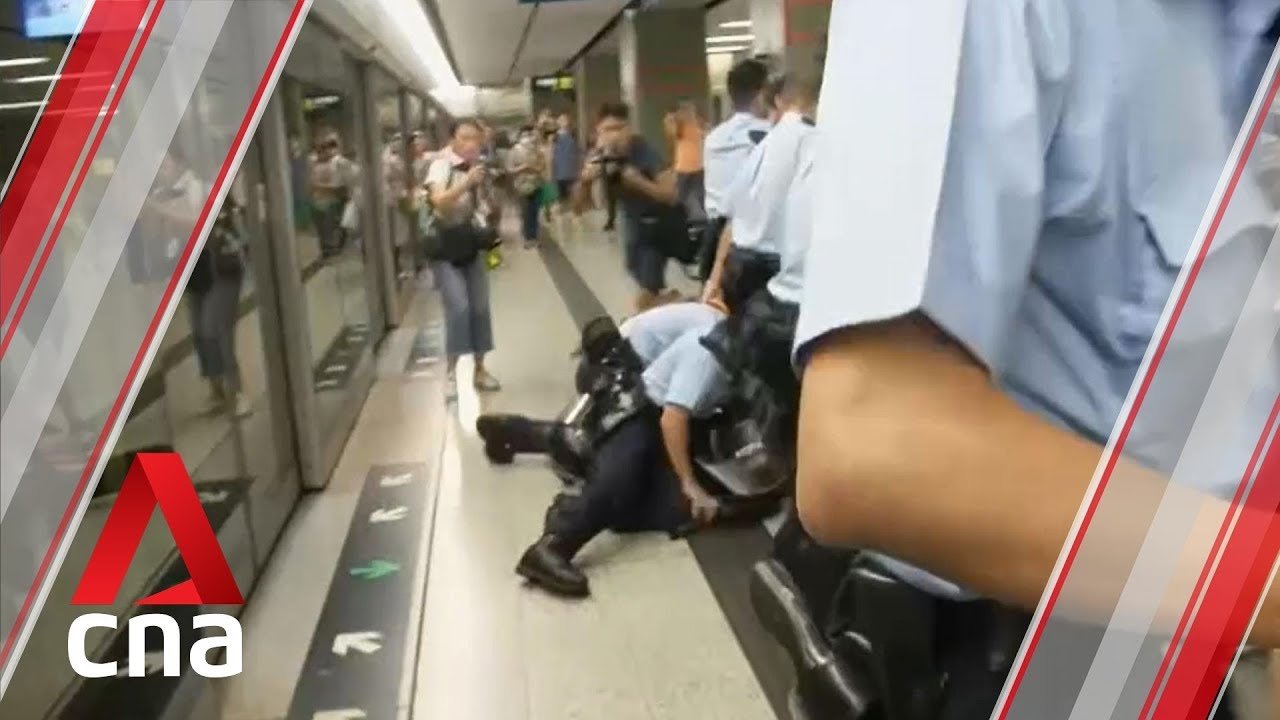 Hong Kong police arrest man at Lok Fu MTR station