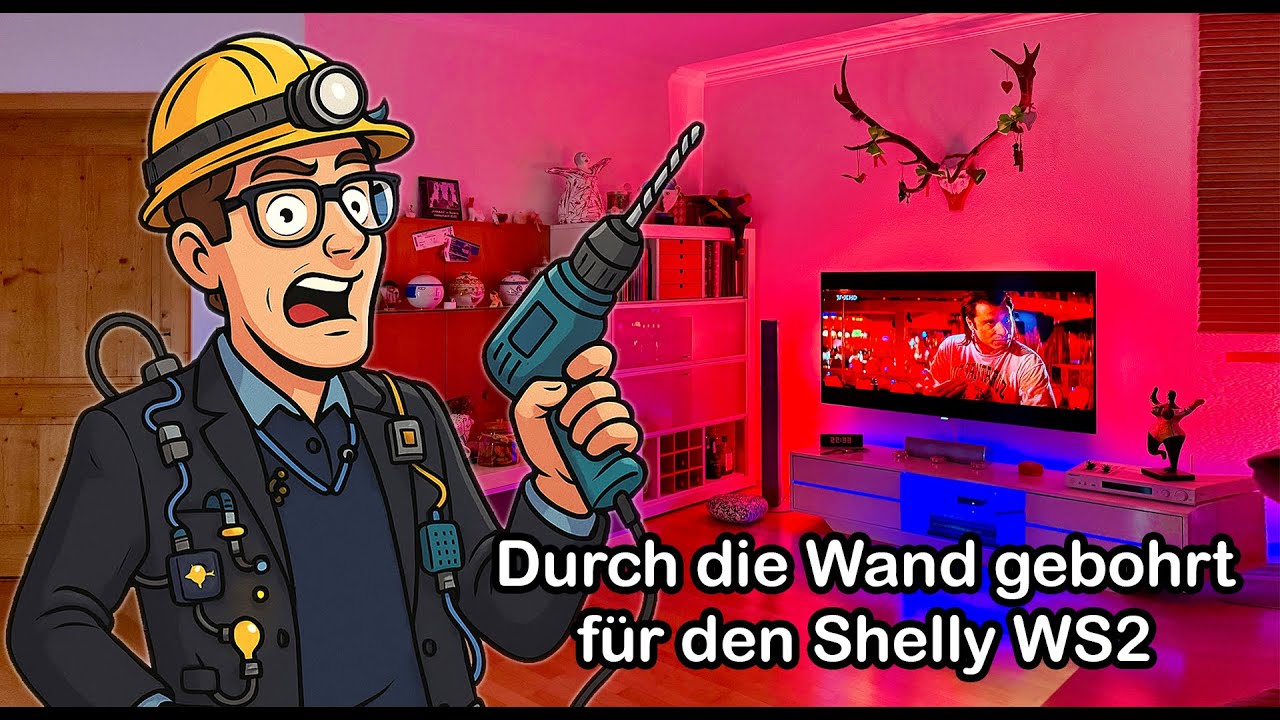 Durch die Wand gebohrt - für Shelly WS2 + Shelly 2.5 PM Gen 3 #homeassistant #shelly #diy #yaml
