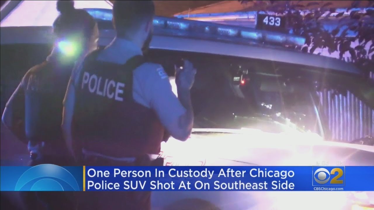 One Person In Custody After Chicago Police SUV Shot On Southeast Side
