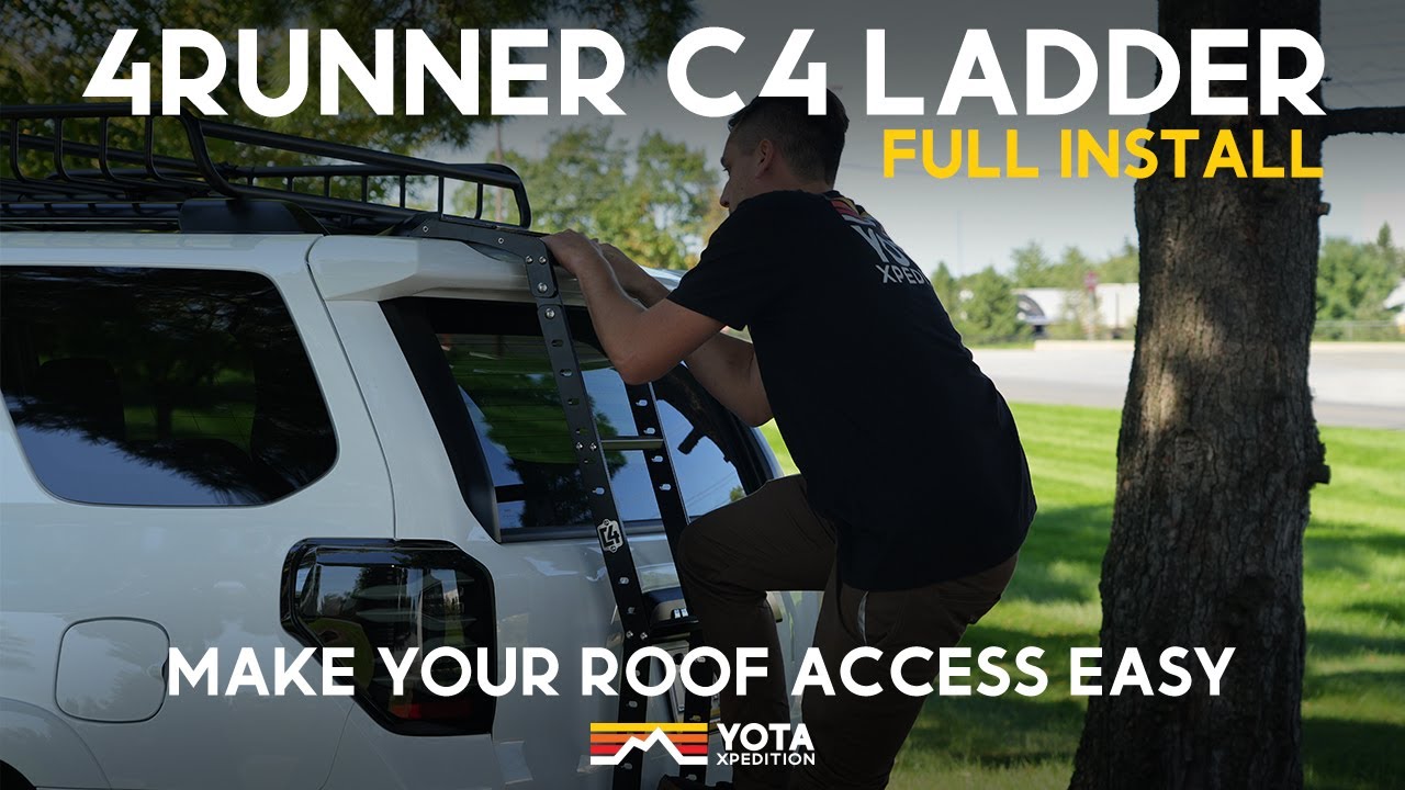 C4 Fabrication Summit Hatch Ladder Full Install 2010-2022 Toyota 4Runner