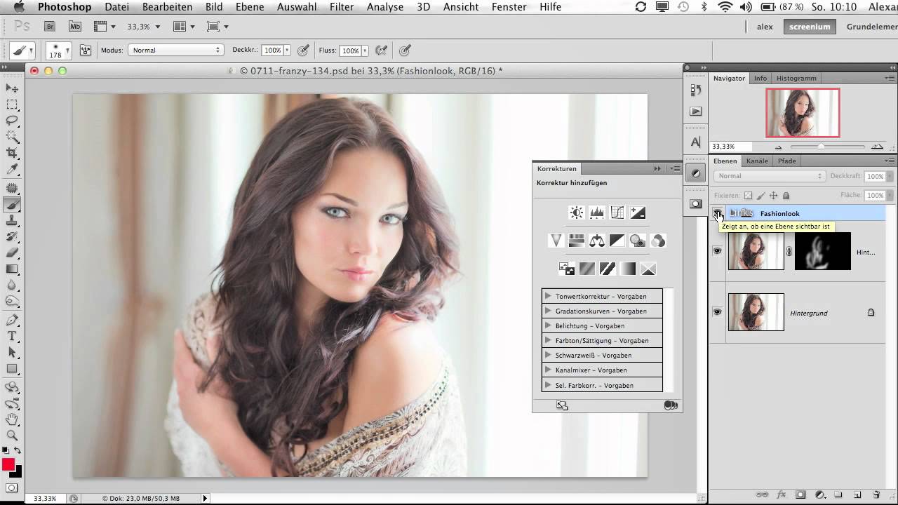 Folge 43 Einen Fashionlook in Photoshop & Lightroom erzeugen