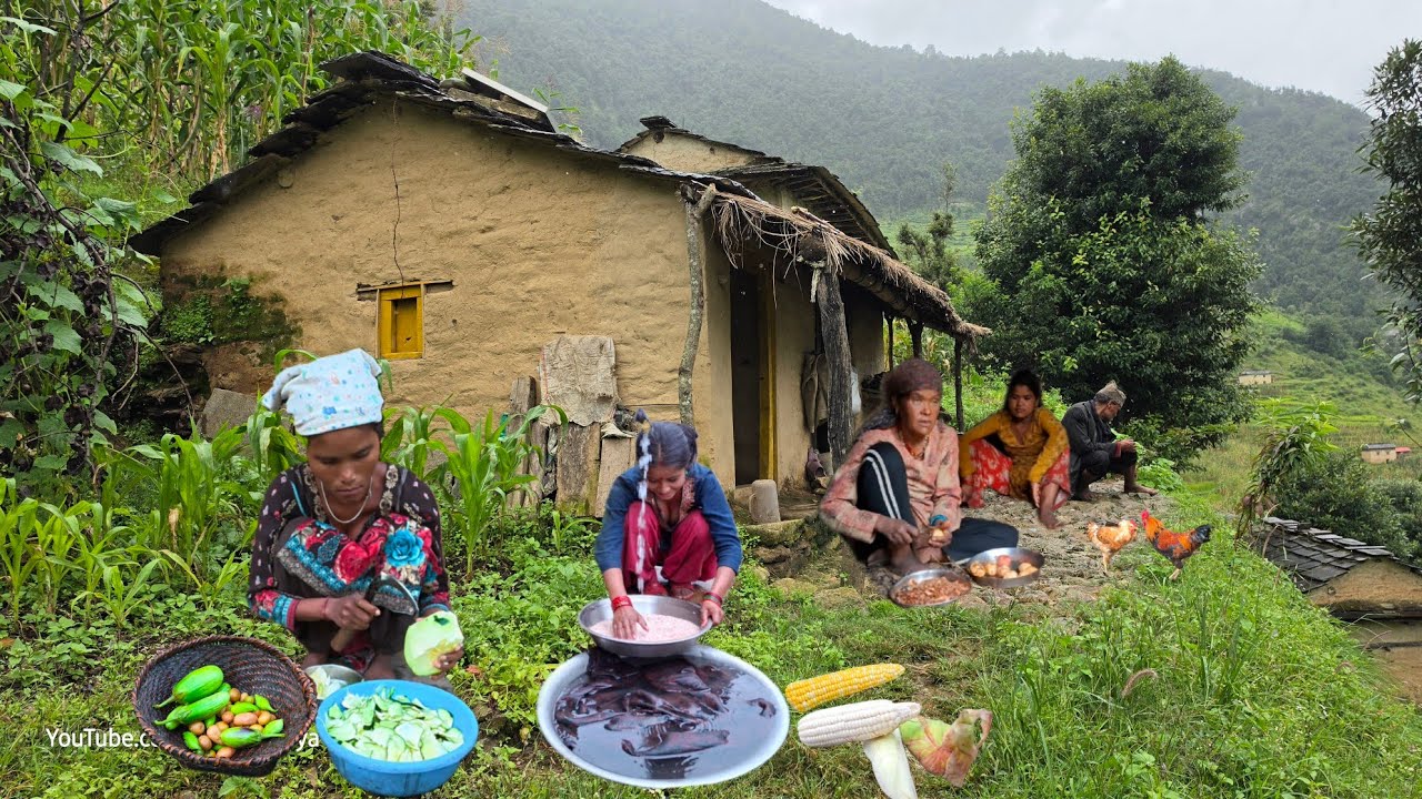 Pure Nepali Mountain Village Life | Organic Food,Traditional Cooking & Simple Living