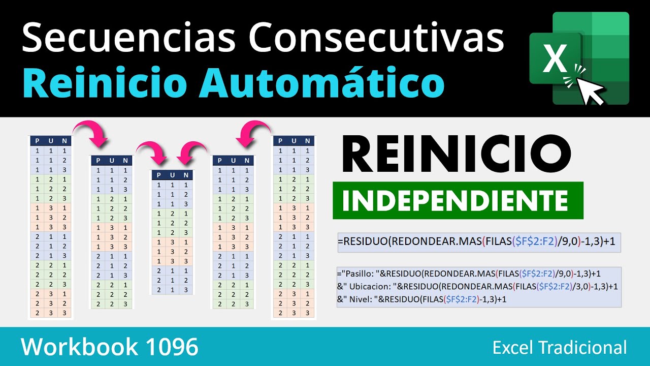 Cómo Crear SECUENCIAS CONSECUTIVAS con REINICIO AUTOMÁTICO en Excel