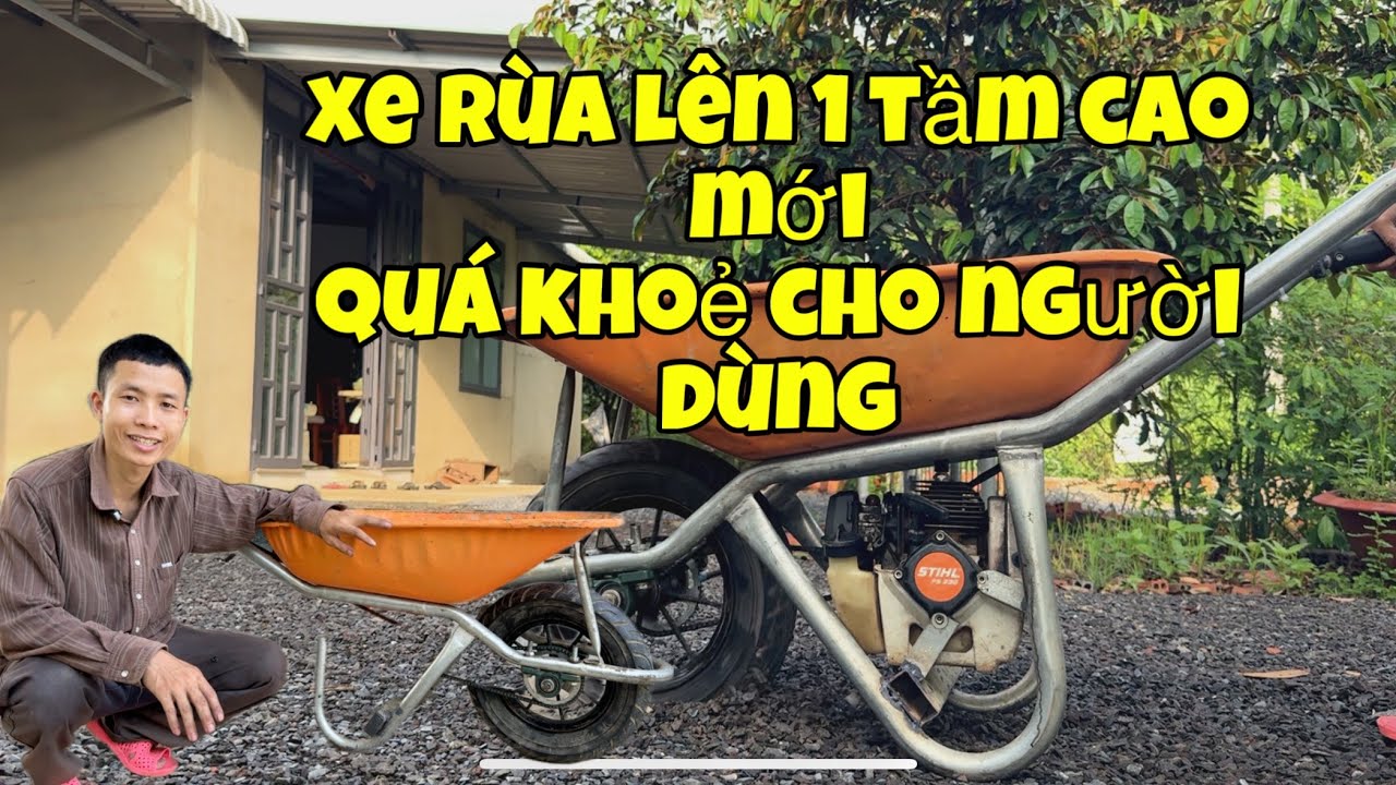 Hướng dẫn chế xe rùa gắn động cơ máy phát cỏ 🔥🔥🔥