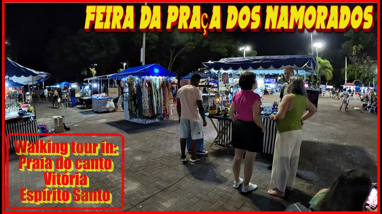 Walking tour: Feira da Praça dos Namorados, na cidade de Vitória, estado do Espírito Santo.