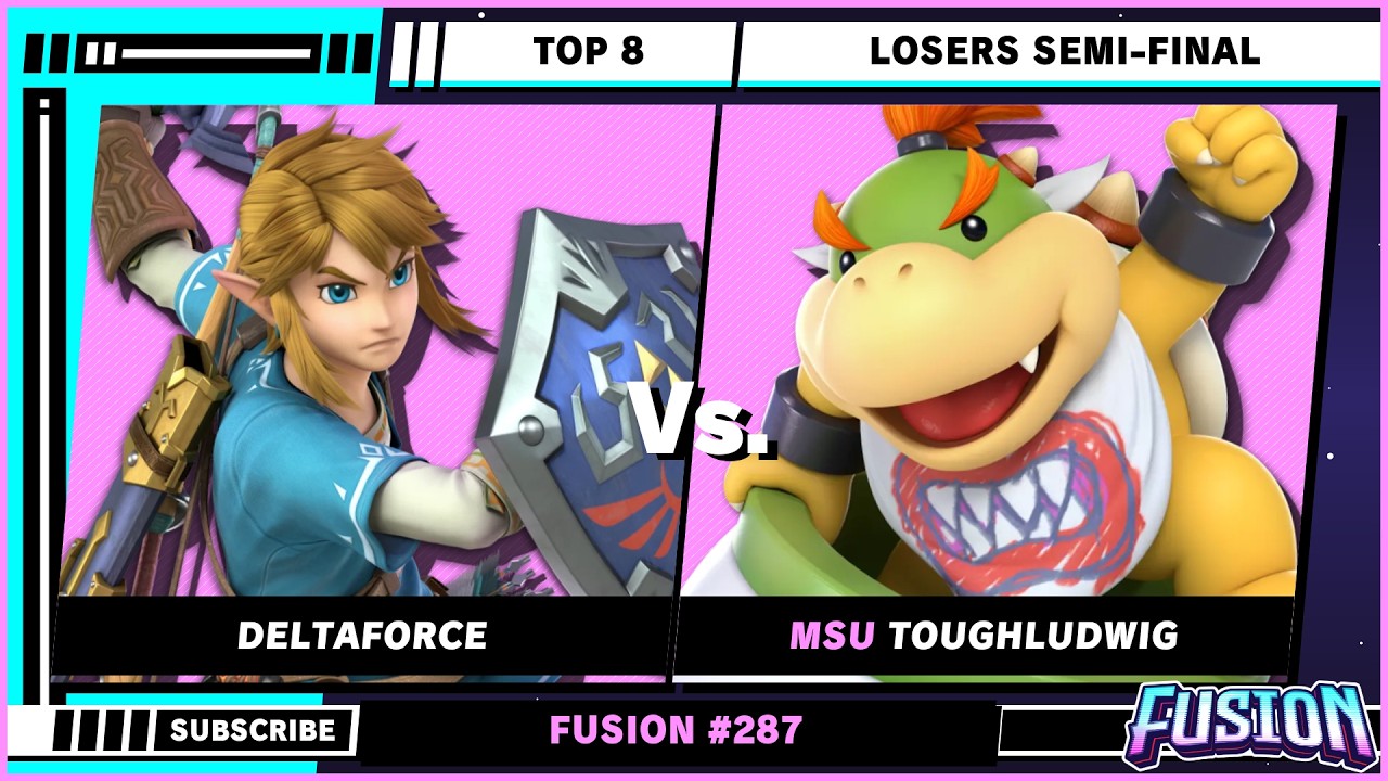 Fusion #287 - Top 8 - Losers Semi-Final - Deltaforce (Steve) VS ToughLudwig (Bowser Jr.) - SSBU