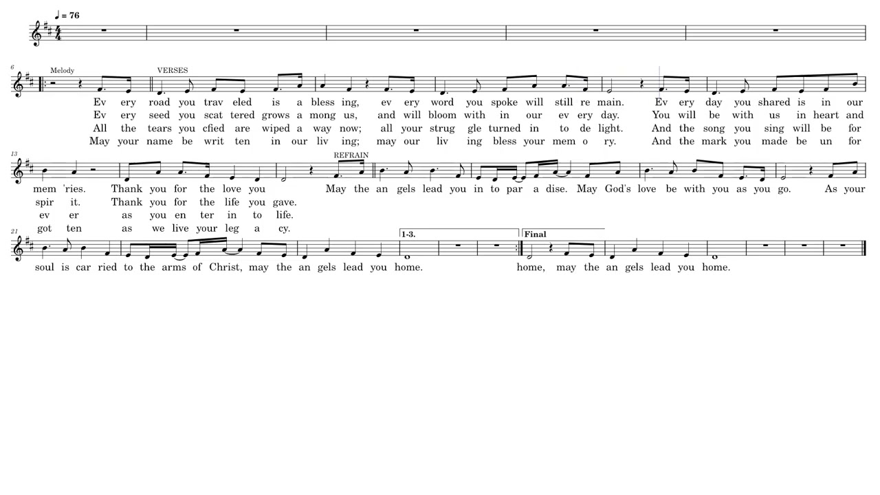 May the Angels Lead You Home - Sarah Hart, Francesca LaRosa – In Paradisum