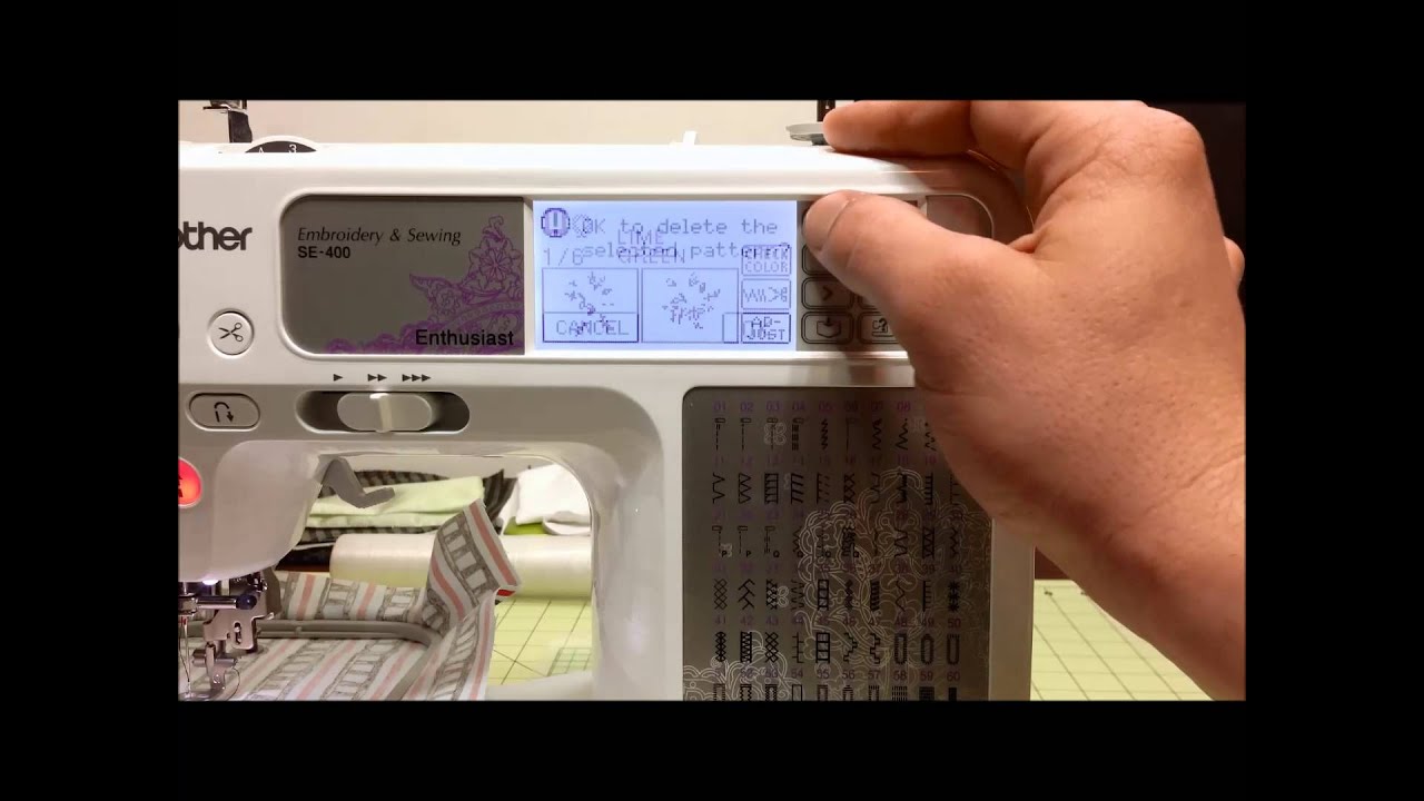 Touch Screen Embroidery Control Functions Brother SE400 Embroidery and Sewing Machine (beginner)