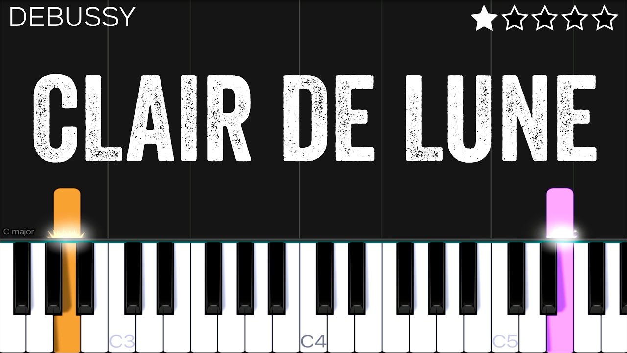 Debussy - Clair de Lune | EASY Piano Tutorial