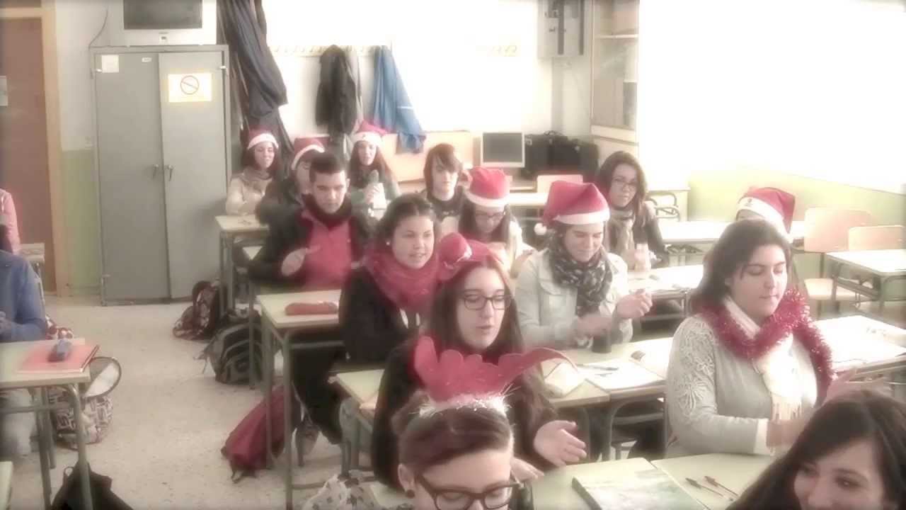 IES Cristóbal Colón - Villancico 2013 - All I want for Christmas is you - cup song cover