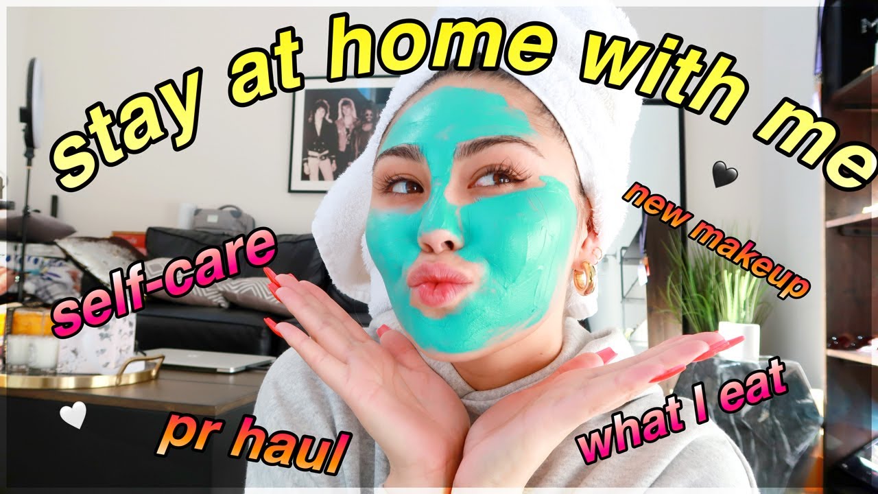 stay at home with me!! pr unboxing haul, self care routine, what I eat in a day *aka me being crazy*