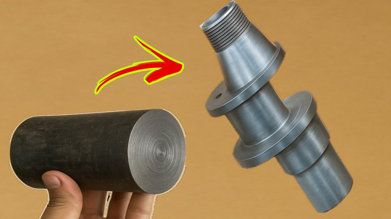 solid metal to precision crankshaft watch how to manufacture crank on lathe
