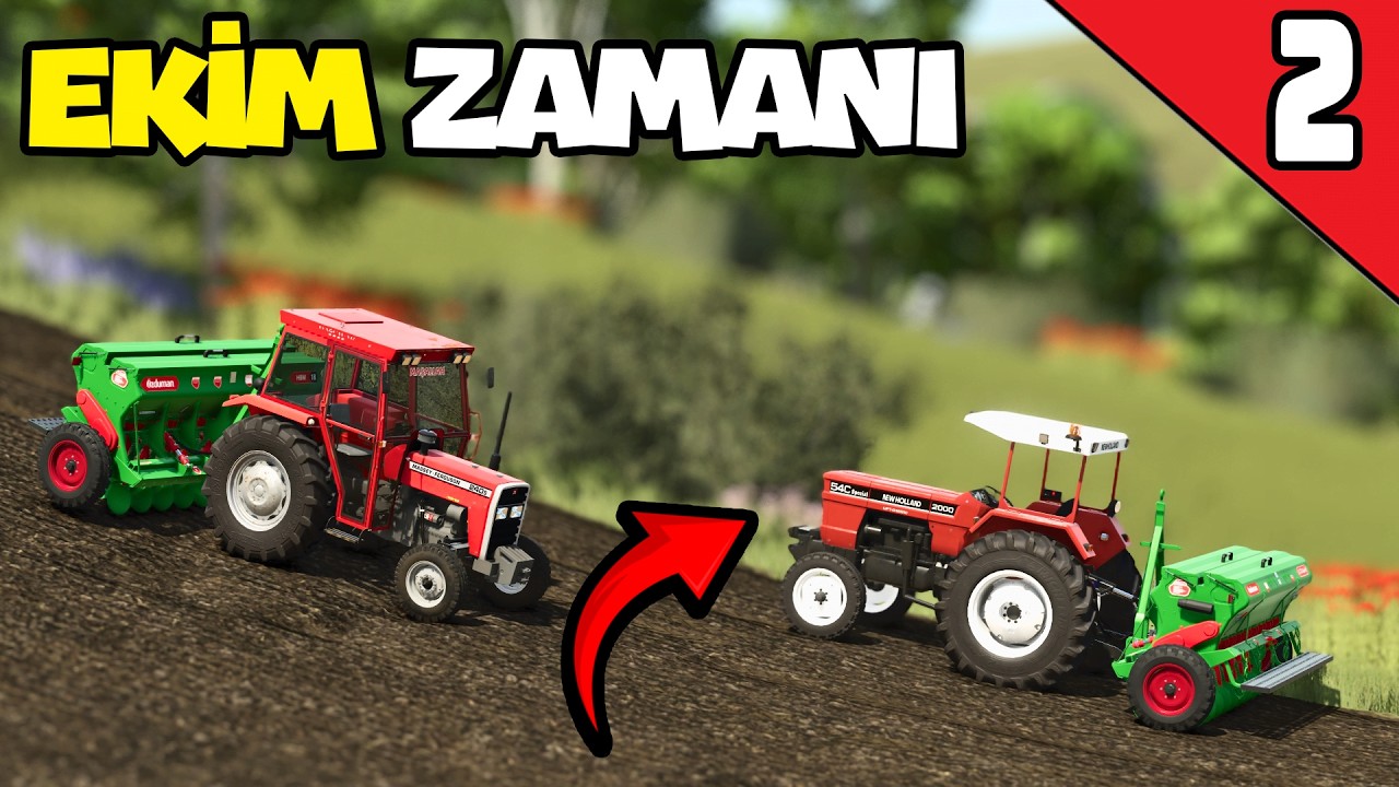 TARLAYA EKİN EKTİK !!  54C TARLADA SAPLANDI !! | FS25 GERÇEK HAYAT | S1 B2