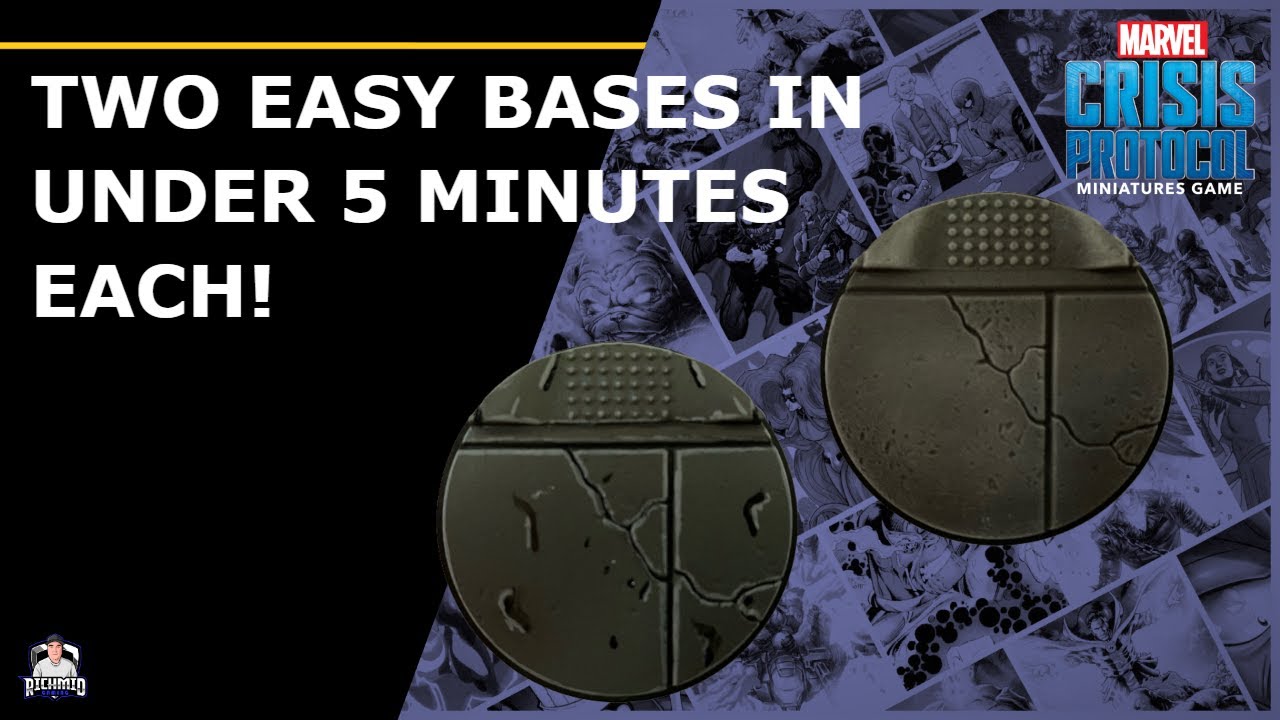 Two Styles of Marvel Crisis Protocol Bases that take less than 5 mins each!