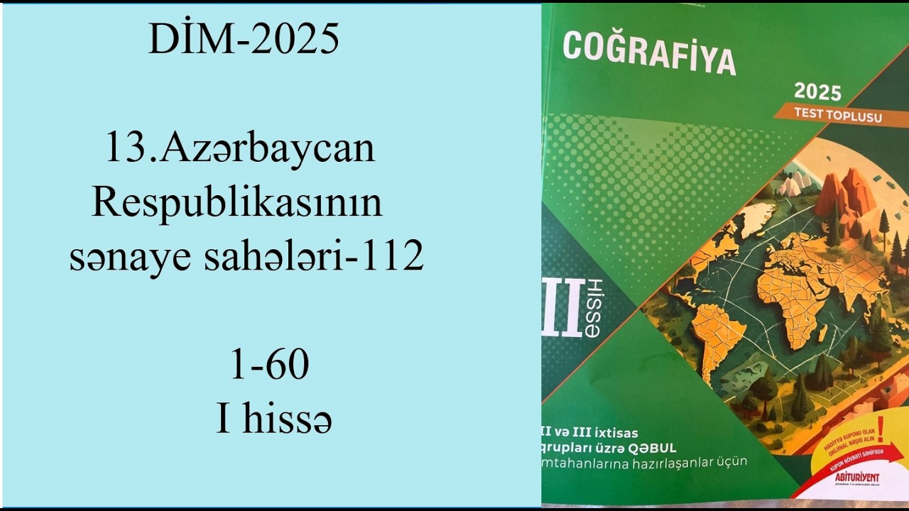 DİM 2025 II hissə 13 Azərbaycan Respublikasının sənaye sahələri 112 1 60