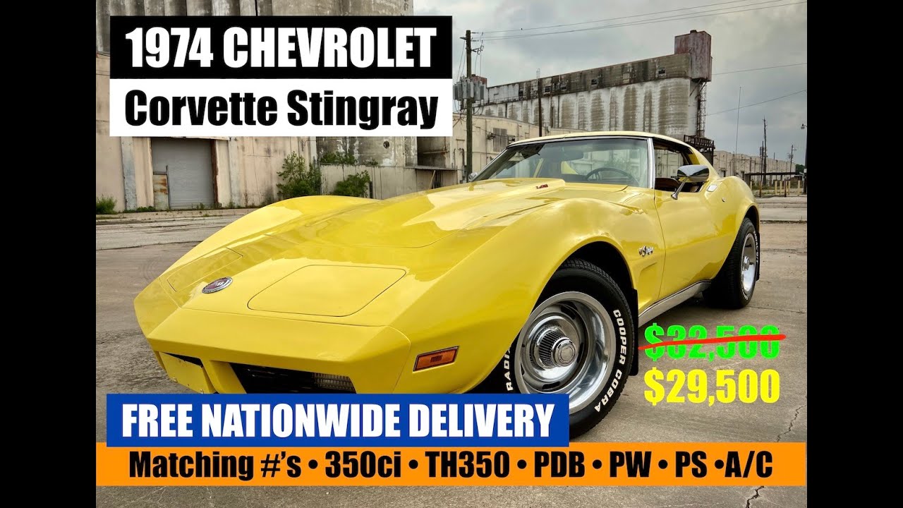 1974 Chevrolet Corvette L82 | 350/300 | TH350 | PDB PW PS A/C | Matching Numbers | $29,500 CASH!