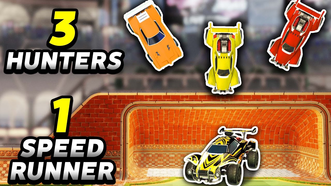 Rocket League Speedrunner VS 3 Hunters