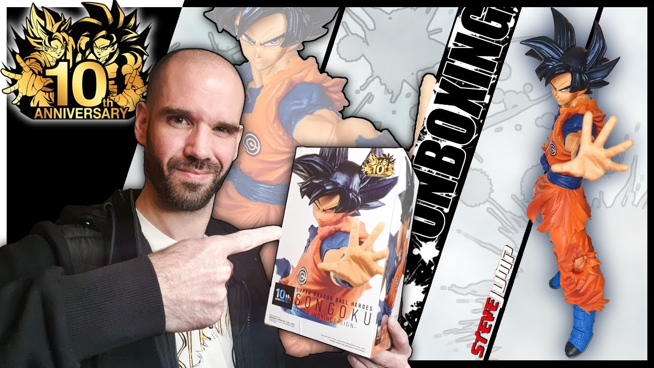 Unboxing figurine Dragon Ball Goku Ultra Instinct SDBH 10th Anniversary