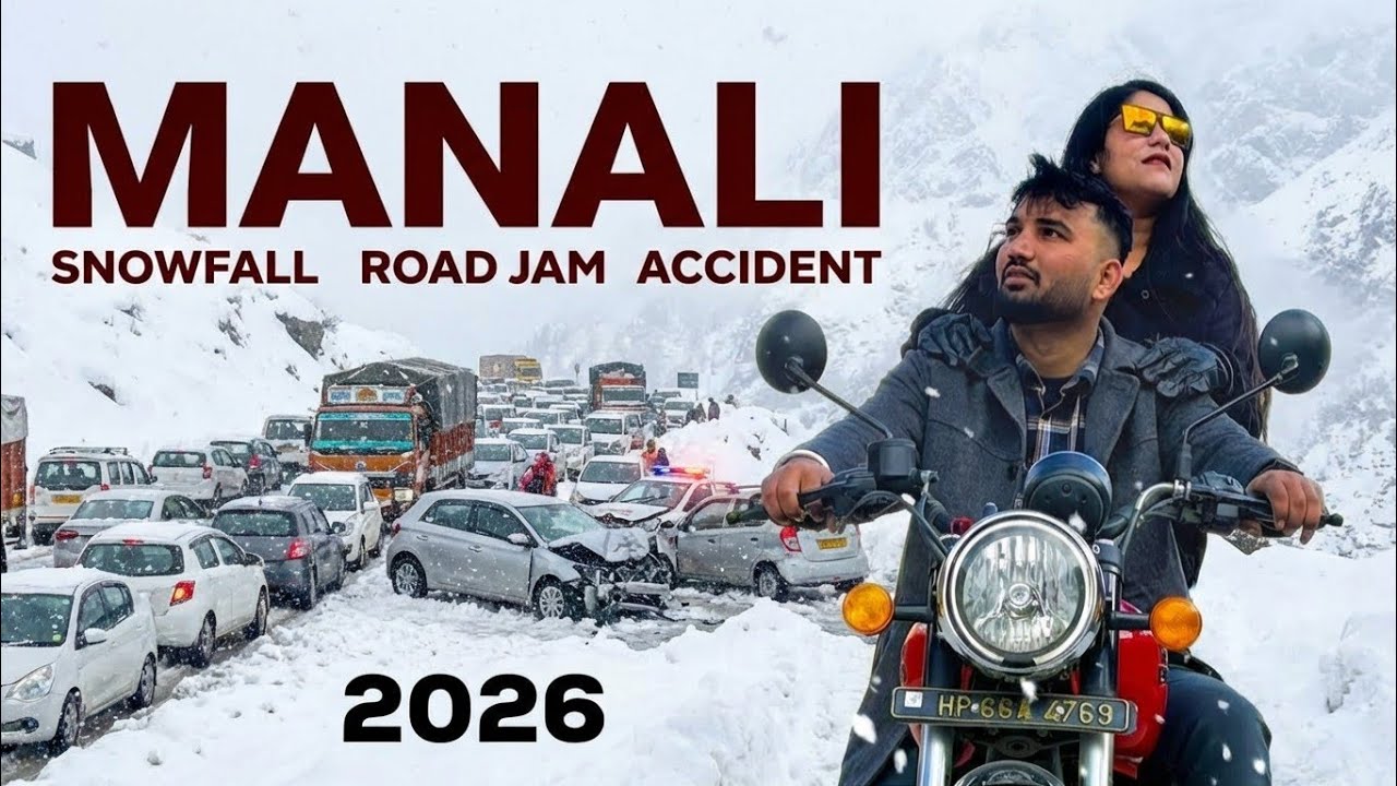 बर्फबारी के बाद बर्फ़ का कहर Manali after heavy snowfall #manali #manalivlog #manalitrip 
