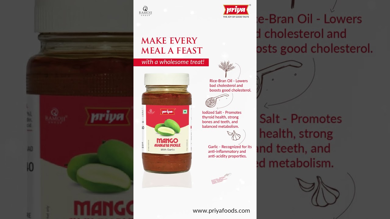 Priya&rsquo;s Mango Avakaya Pickle: Deliciously Healthy!