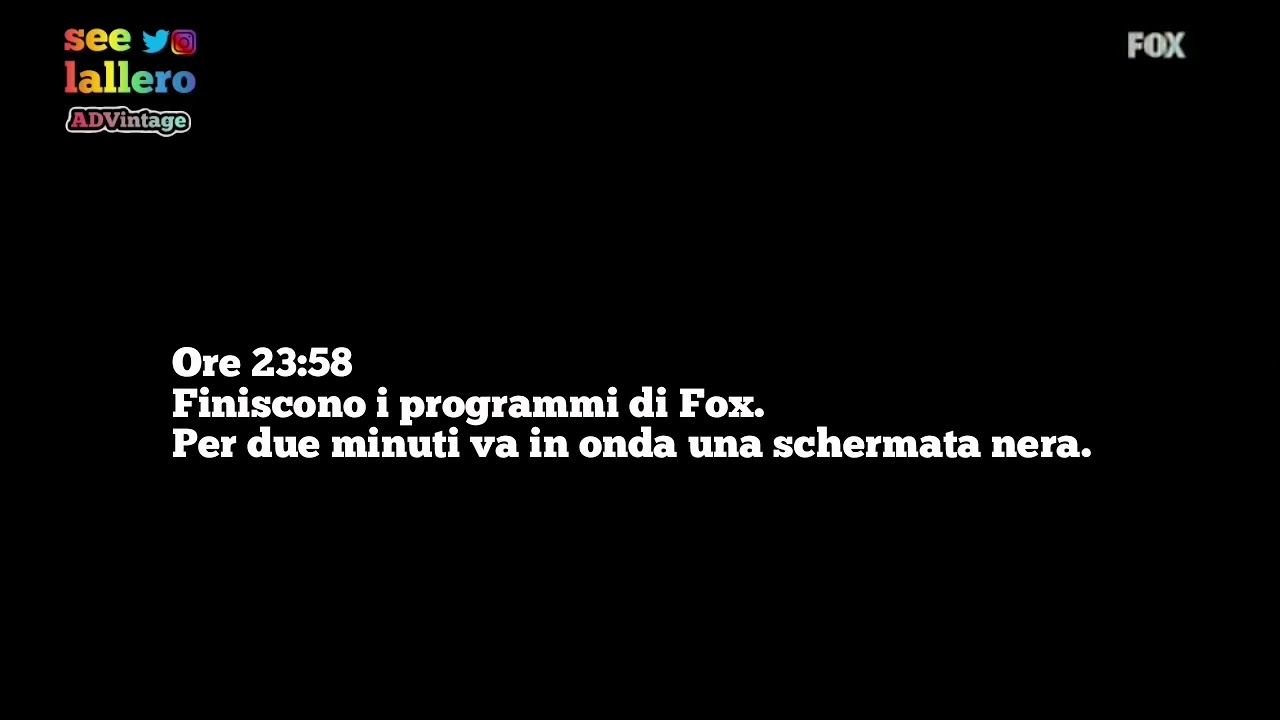 Chiusura programmi FOX - 30 giugno/1 luglio 2022