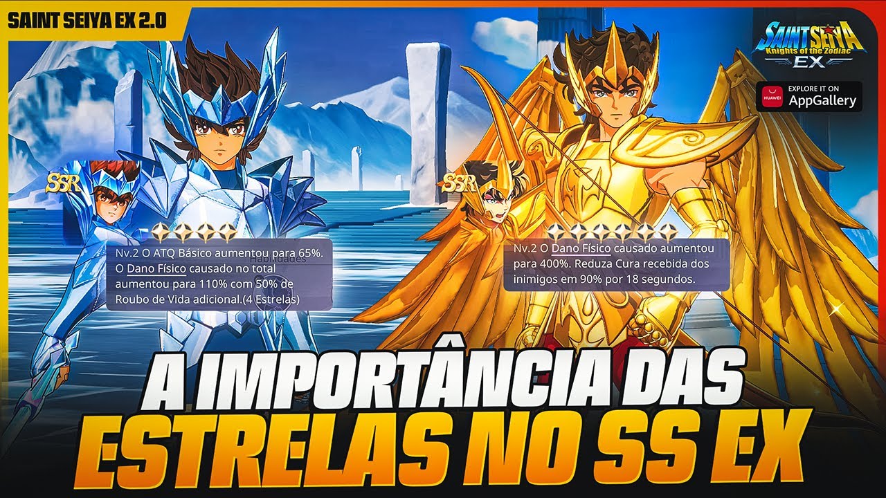 🌟 COMO FUNCIONA E A IMPORTÂNCIA DAS ESTRELAS NOS NOSSOS PERSONAGENS NO SAINT SEIYA EX 🌟