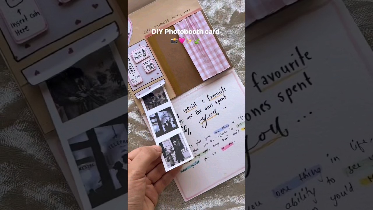 📷cute photobooth card💕                       #diy #cutecraft # kor crafty # card idea