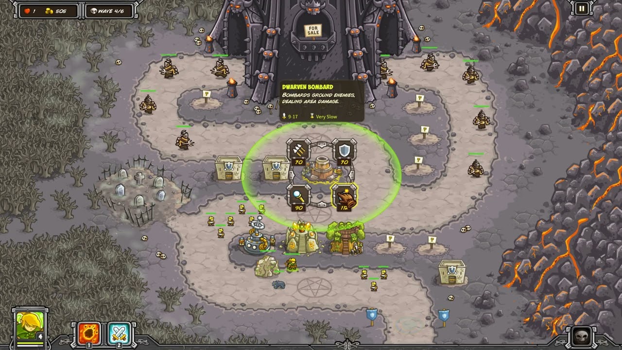 Kingdom Rush ⚔️ Темная башня 🗼 Прохождение на 100% в режиме «Героический ветеран»