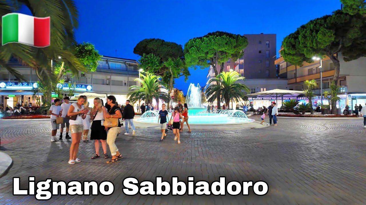 Lignano Sabbiadoro, Italy - 2024 City Center ( Shopping and Restaurants Center )