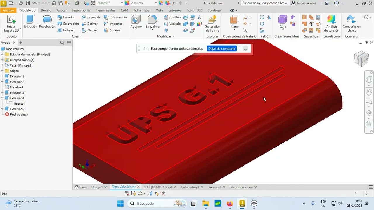Inventor IPN y Lamina A0 para Proyecto