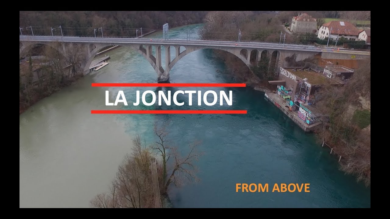 La jonction (Geneva) from a drone