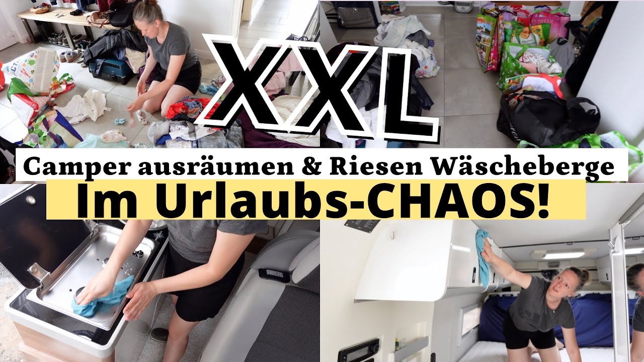 Urlaubs-Chaos! 😫 CAMPER auspacken & WÄSCHEBERGE bezwingen 💛