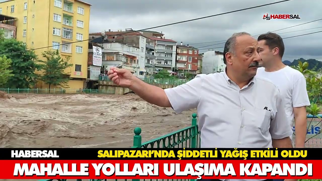 SALIPAZARI'NDA ŞİDDETLİ YAĞIŞLAR ETKİLİ OLDU