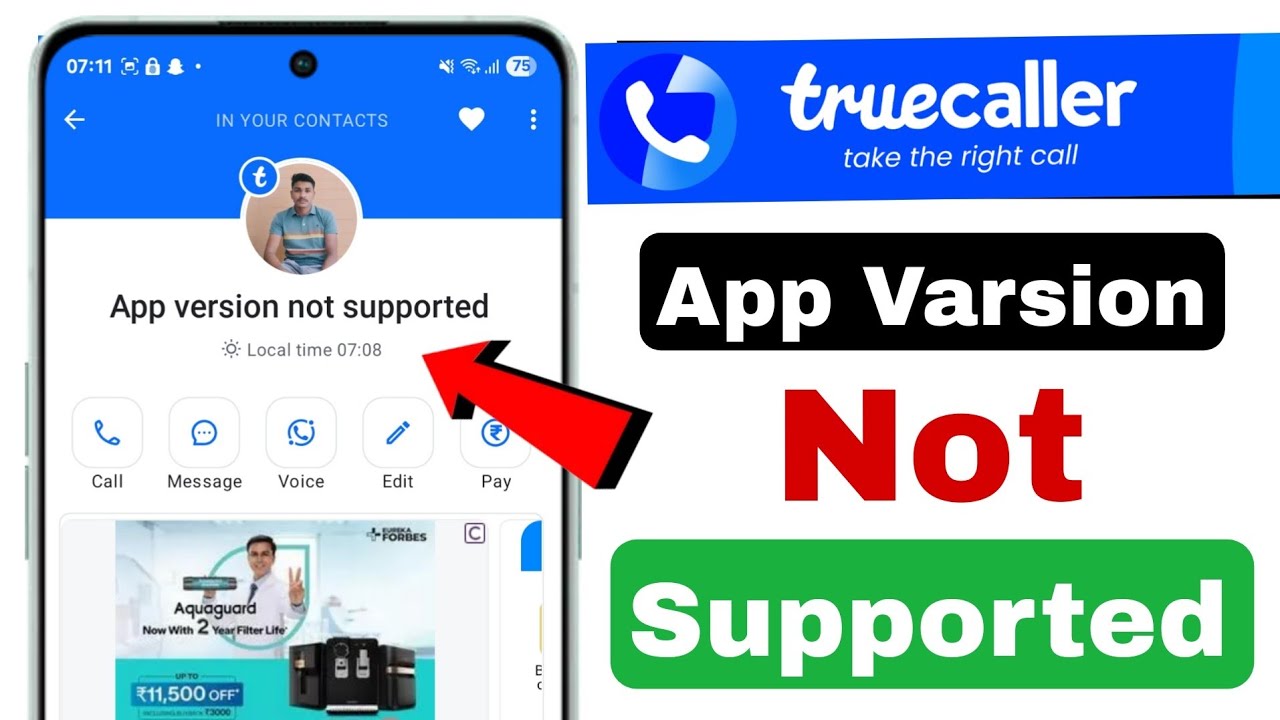 App version not supported Truecaller Problem | Truecaller App version not supported problem Fixed 
