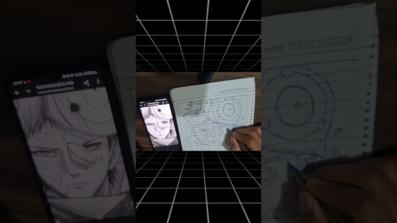 Pen drawing - Obito Uchiha