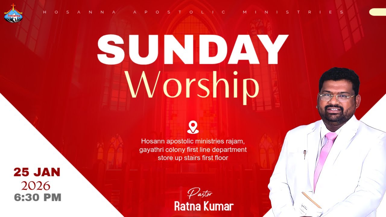 🛑SUNDAY EVENING SERVICE 25/01/2026 @6:00AM MSG BY: PASTOR RATNAKUMAR #sundayservice#live