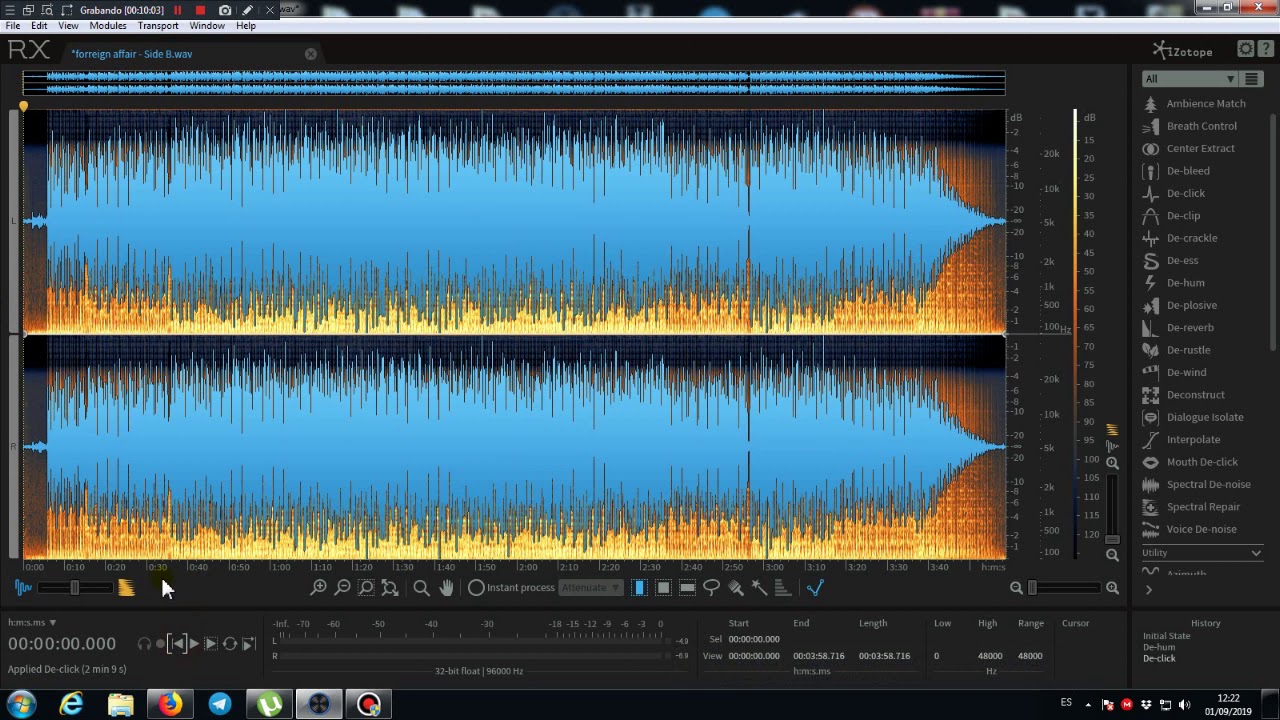 TUTORIAL IZOTOPE RX 6:  limpieza digital de disco de vinilo