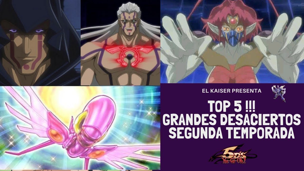 TOP 5! FEOS DESACIERTOS SEGUNDA TEMPORADA ! YUGIOH 5DS