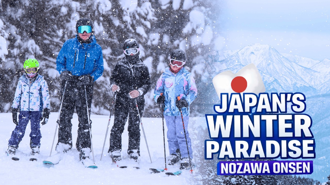 Deep Powder in a Real Japanese Village 🇯🇵 Nozawa Onsen Japan