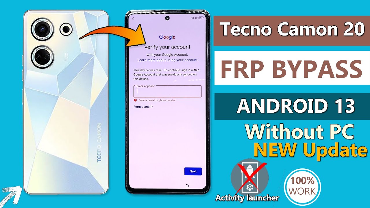 Tecno Camon 20 Frp Bypass Android 13 Without PC | Tecno Camon 20 (CK6) Google Account Bypass 2024 |