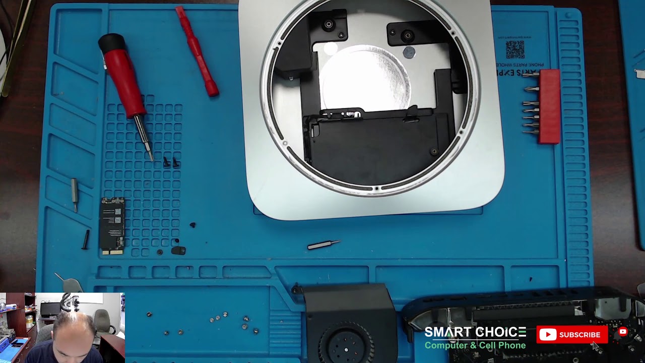 Late 2014 Mac Mini Model A1347 Disassembly SSD Hard Drive Upgrade Replacement