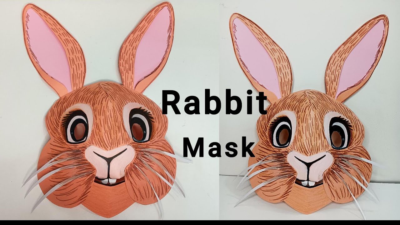 how to make rabbit mask | rabbit face mask for kids | animal mask | rabbit craft | school project