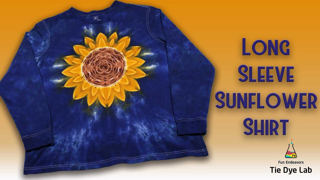 Tie Dye Designs:  Long Sleeve Sunflower Shirt