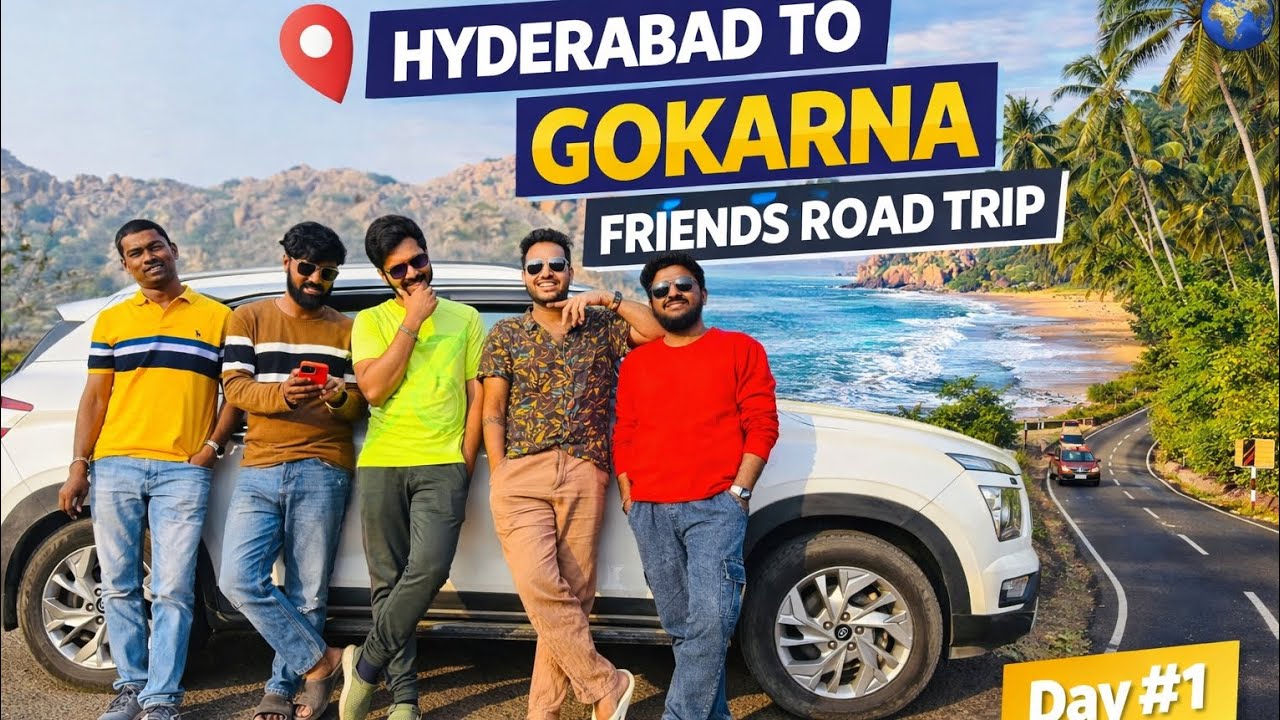 Hyderabad to Gokarna Road Trip Vlog | Route Plan | Trip with Friends #gokarnatrip #Day1
