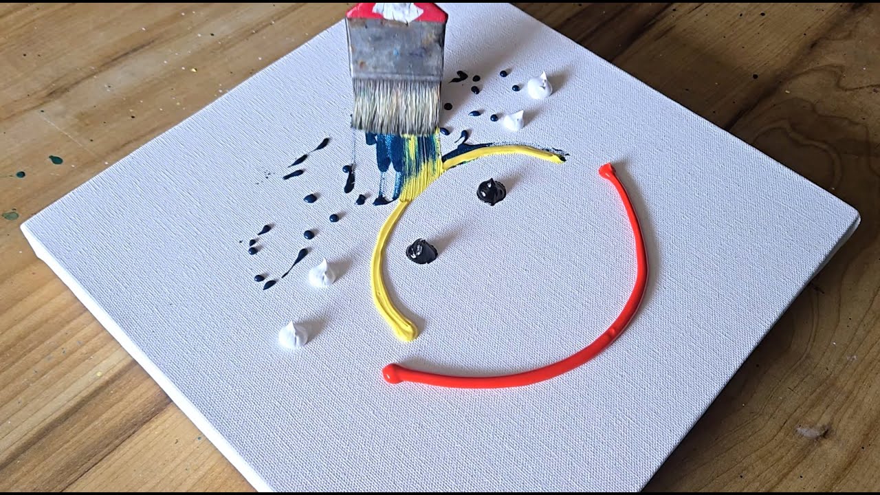 Easy Acrylic Painting Technique / Poppies Flower Field / Abstract Landscape Painting