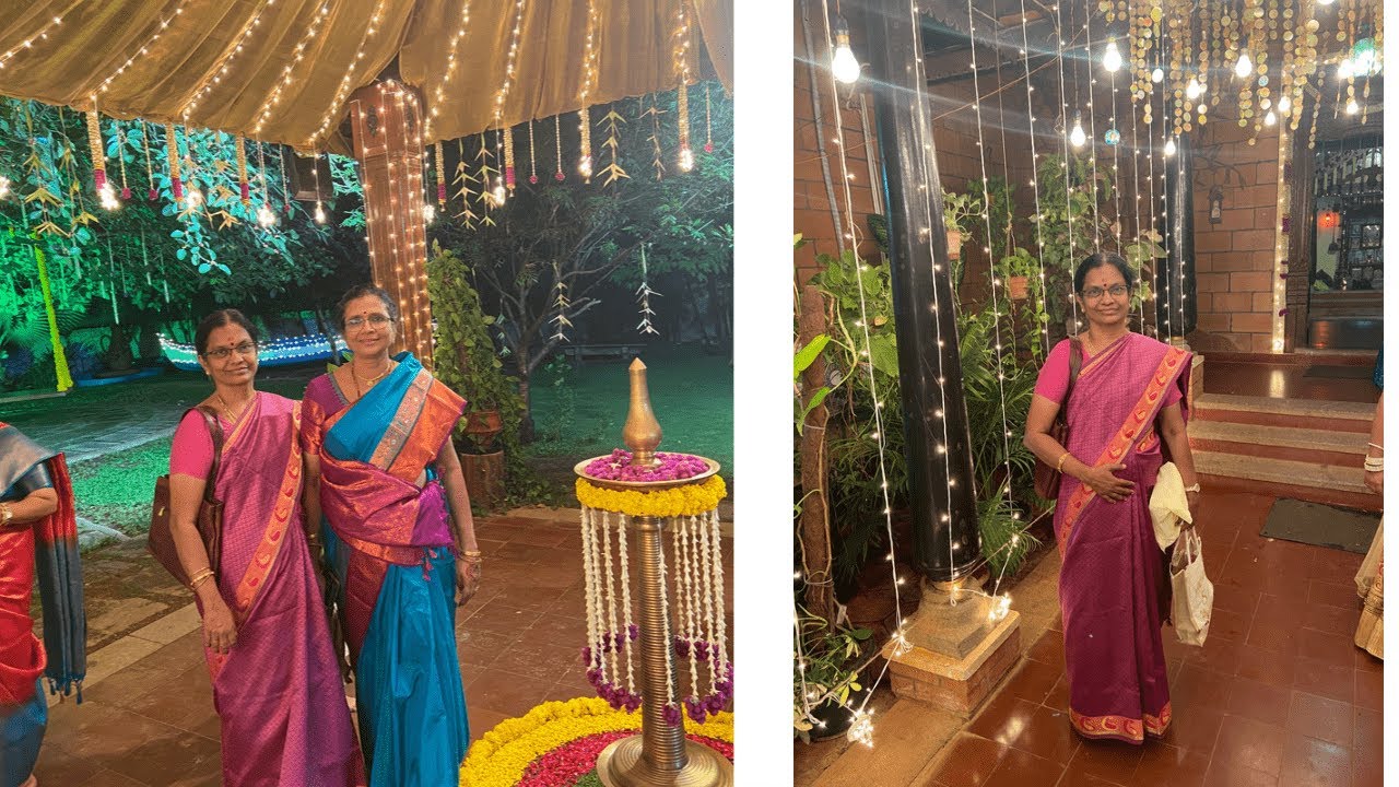 கல்லூரித்தோழியின் கல்யாண வீட்டு ரிசப்ஷனில் / Rina's Venue ECR