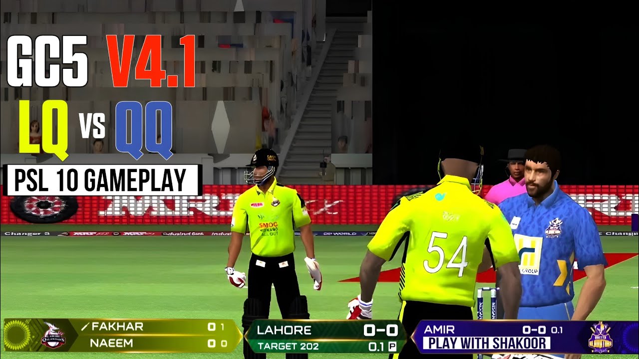 Game Changer 5 V4.1 New Update 😱 | QALANDERS vs QLADIATORS PSL Match 🔥 | M.Amir Over 😍