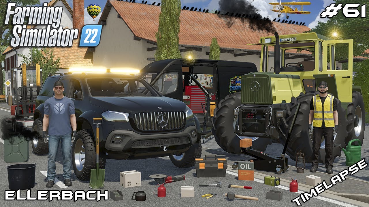 ЗАПУСК MB TRAC 1800 И УЛУЧШЕНИЕ X CLASS С @kedex | Ellerbach | Farming Simulator 22 | Эпизод 61