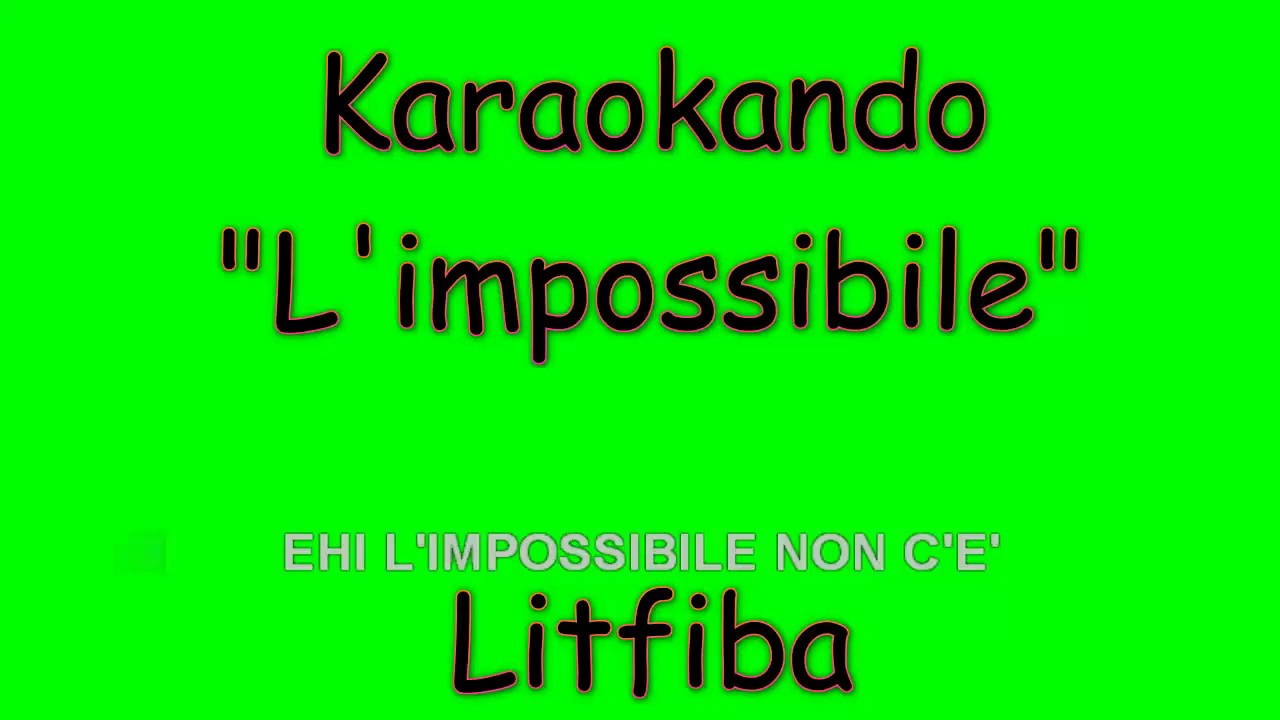 Karaoke Italiano - L'impossibile - Litfiba ( Testo )