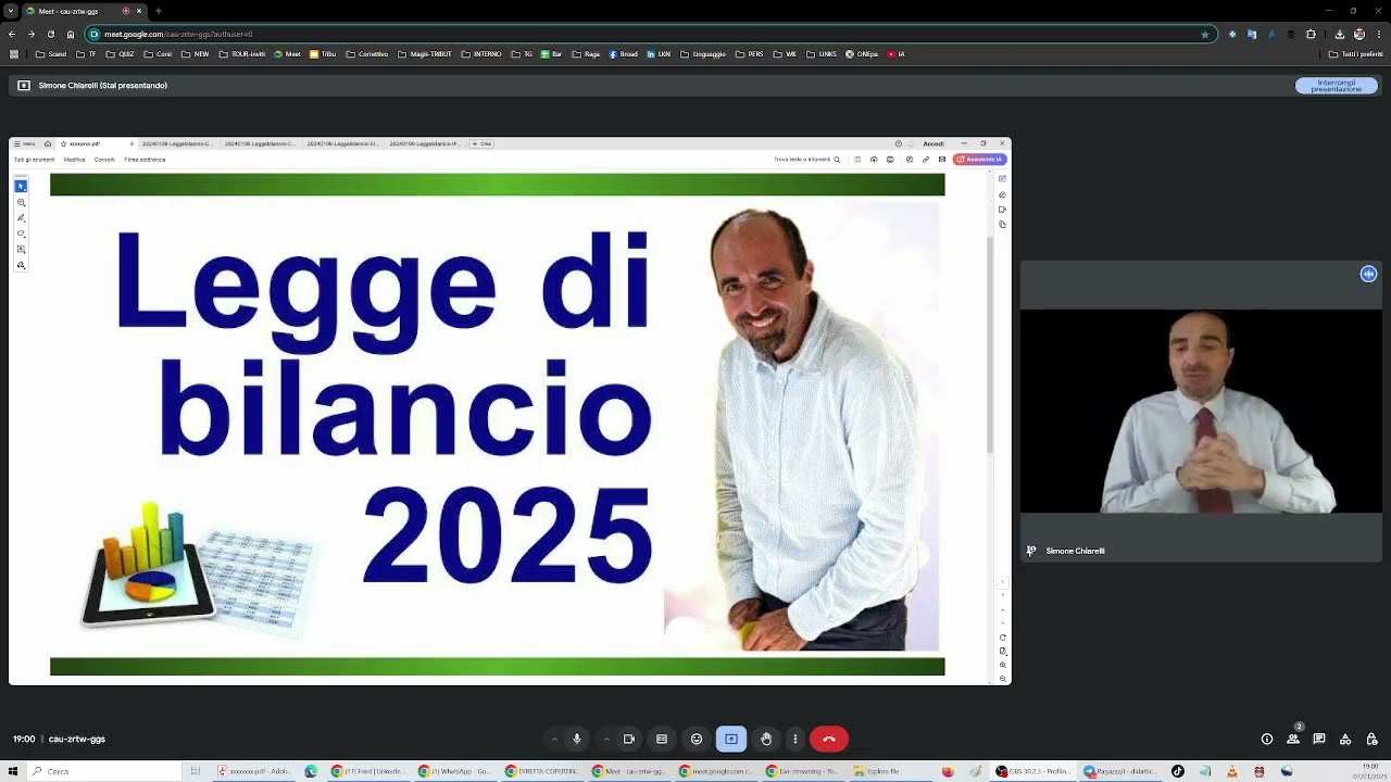 La legge di bilancio 2025 - commento di Simone Chiarelli (7/1/2025)